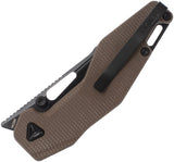 Ketuo Woody M/B Linerlock Brown Micarta Folding 14C28N Pocket Knife M0119