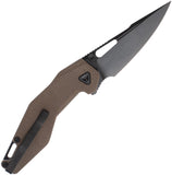 Ketuo Woody M/B Linerlock Brown Micarta Folding 14C28N Pocket Knife M0119