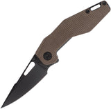 Ketuo Woody M/B Linerlock Brown Micarta Folding 14C28N Pocket Knife M0119