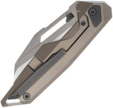 Ketuo Akimbo BRN/P Framelock Bronze Titanium Folding M390 Pocket Knife M0120