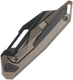 Ketuo Akimbo BRN/SW Framelock Bronze Titanium Folding M390 Pocket Knife M0121