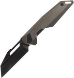Ketuo Akimbo BRN/SW Framelock Bronze Titanium Folding M390 Pocket Knife M0121