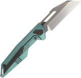 Ketuo Akimbo GRE/P Framelock Teal Green Titanium Folding M390 Pocket Knife M0122