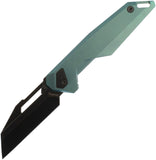 Ketuo Akimbo GRE/SW Framelock Teal Green Titanium Folding M390 Pocket Knife M0123