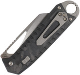 Ketuo Ventr V3 BK/P Button Linerlock Black Carbon Fiber Folding 154CM Pocket Knife M0124