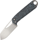 Ketuo Ventr V3 BL/S Button Linerlock Blue Carbon Fiber Folding 154CM Pocket Knife M0126