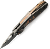 Ketuo Triad TC CCF/SW Button Linerlock Titanium & Copper Foil Carbon Fiber Folding M390 Knife M0135