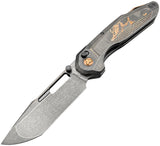 Ketuo Triad TC CCF/SW Button Linerlock Titanium & Copper Foil Carbon Fiber Folding M390 Knife M0135