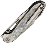 Ketuo Triad TC WHT/SW Button Linerlock Titanium & White Carbon Fiber Folding M390 Knife M0137