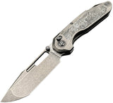 Ketuo Triad TC WHT/SW Button Linerlock Titanium & White Carbon Fiber Folding M390 Knife M0137