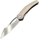 Ketuo Slashley MP Framelock Gray Titanium Folding Mirror Bohler M390 Pocket Knife M0138
