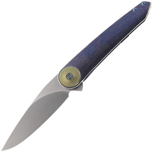 Ketuo Meridian Framelock Blue & Purple Titanium Folding Bohler M390 Pocket Knife M022