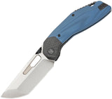 Ketuo Yakuza B/S Linerlock Blue G10 & Carbon Fiber Folding 14C28N Pocket Knife M061
