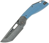Ketuo Yakuza B/SW Linerlock Blue G10 & Carbon Fiber Folding 14C28N Pocket Knife M062