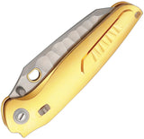 Ketuo Dirty Bird G Button Linerlock Gold Titanium Folding Bohler M390 Pocket Knife M064