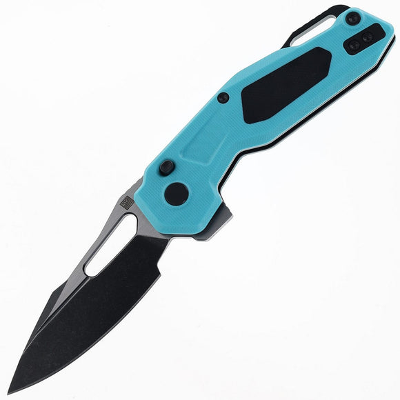 Ketuo Mini Griffin GRN/SW-S Button Lock Mint Green & Black G10 Folding 14C28N Knife M067
