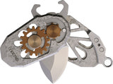 Ketuo Beetle Folder Silver Crystallized Titanium M390 Pocket Knife M080