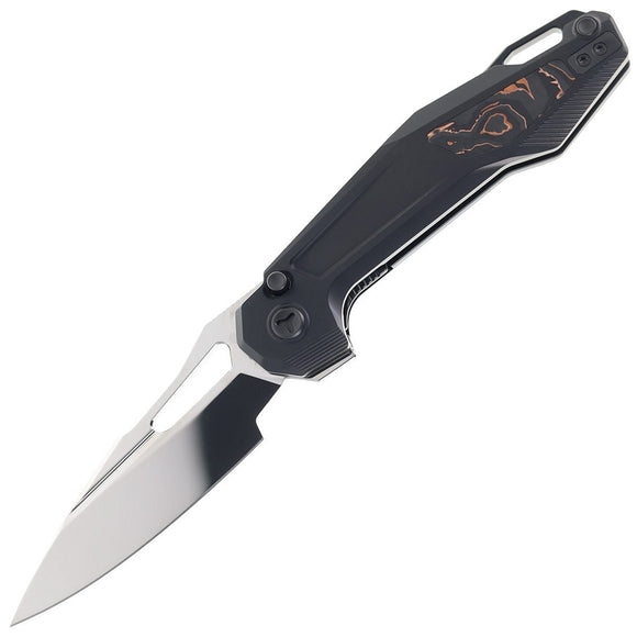 Ketuo Griffin V3 MP Button Lock & Linerlock Titanium & Copper Carbon Fiber Folding M390 Knife V3MP