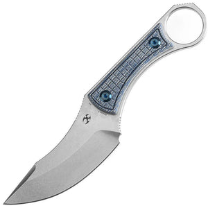 Kansept Knives Niko Blue Frag Micarta D2 Steel Fixed Blade Knife G004A7