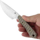 Kansept Knives Flank Sand Tan G10 D2 Steel Fixed Blade Knife w/ Sheath G006A5