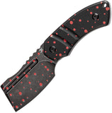 Kansept Knives Korvid S Zombie Blood Black G10 14C28N Fixed Blade Knife G2030A10