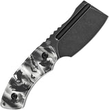 Kansept Knives Korvid S Black & White Cat G10 14C28N Fixed Blade Knife G2030A9