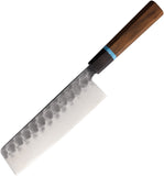 Ketuo Kawahiro Cleaver Ruby & Ebony Wood VG-10 Fixed Blade Kitchen Knife H6610