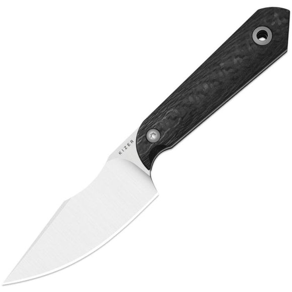 Kizer Cutlery Mini Harpoon Carbon Fiber Bohler M390 Fixed Blade Knife 1040S8