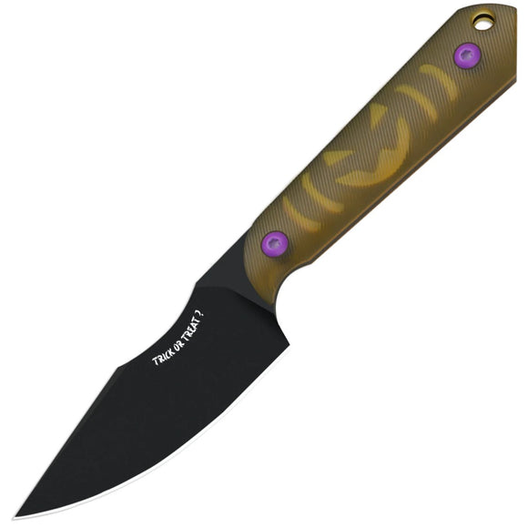 Kizer Cutlery Halloween LTE Mini Harpoon PEI Ultem CPM-3V Fixed Blade Knife w/ Sheath 1040SHW1