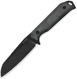 Kizer Cutlery Begleiter Black Micarta CPM-3V Sheepsfoot Fixed Blade Knife 1045MS1