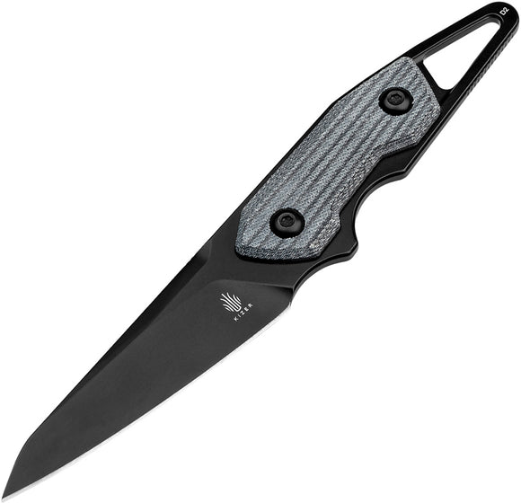 Kizer Cutlery Groom Blackout Denim Micarta D2 Steel Fixed Blade Knife 1060A1