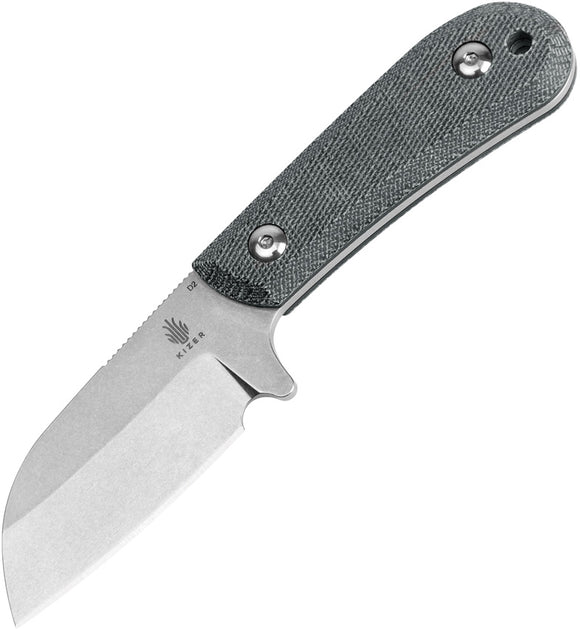 Kizer Cutlery Deckhand Black Micarta & G10 D2 Steel Fixed Blade Knife 1062A1