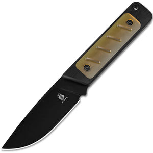 Kizer Cutlery Smolt Black G10 & PEI Ultem D2 Steel Fixed Blade Knife 1063A4