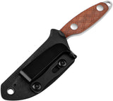 Kizer Cutlery Muskrat Mkuruti Wood S35VN Fixed Blade Knife w/ Sheath 1064A2