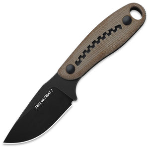 Kizer Cutlery Halloween LTE Hare Brown Micarta & Black G10 Nitro-V Fixed Blade Knife w/ Sheath 1077HW1
