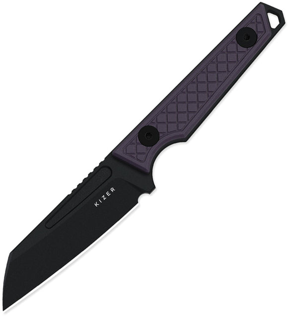 Kizer Cutlery Phasmids Purple G10 AEB-L Fixed Blade Knife w/ Sheath 1079A1