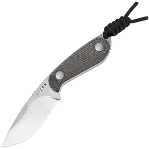 Kizer Cutlery Buddy Black Micarta 14C28N Fixed Blade Knife w/ Sheath 1081A8