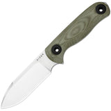 Kizer Cutlery Drop Bear Fix 3 Green Micarta 14C28N Fixed Blade Knife w/ Sheath 1101A2