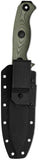 Kizer Cutlery Drop Bear Fix 7 HexShox Green Micarta AEB-L Fixed Blade Knife w/ Sheath 1103HSD2