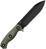 Kizer Cutlery Drop Bear Fix 7 HexShox Green Micarta AEB-L Fixed Blade Knife w/ Sheath 1103HSD2