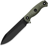 Kizer Cutlery Drop Bear Fix 7 HexShox Green Micarta AEB-L Fixed Blade Knife w/ Sheath 1103HSD2