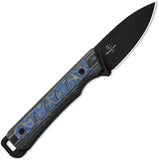 Kizer Cutlery Whiskey Jack Black & Blue Vortex Micarta CPM-10V Fixed Blade Knife 1108A1