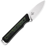 Kizer Cutlery Whiskey Jack Black & Green G10 AEB-L Fixed Blade Knife 1108A3