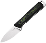 Kizer Cutlery Whiskey Jack Black & Green G10 AEB-L Fixed Blade Knife 1108A3
