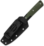 Kizer Cutlery Area Eight Black & Green G10 AEB-L Fixed Blade Knife w/ Sheath 1113A1