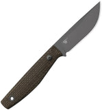 Kizer Cutlery Dingo Brown Micarta AEB-L Fixed Blade Knife w/ Sheath 1121A1