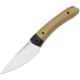 Kizer Cutlery Momo Fix 3 Brown Micarta & Carbon Fiber S35VN Fixed Blade Knife 1124A2