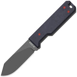 Kizer Cutlery Abrams GITD Blue Richlite & Carbon Waves CPM-3V Fixed Blade Knife 1133A1