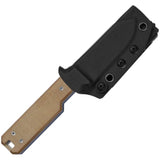 Kizer Cutlery Abrams Brown Micarta & Blue G10 14C28N Fixed Blade Knife 1133A2