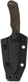 Kizer Cutlery Field Mouse Brown Glow In The Dark Micarta 3-Layer Fixed Blade Knife 1135A2